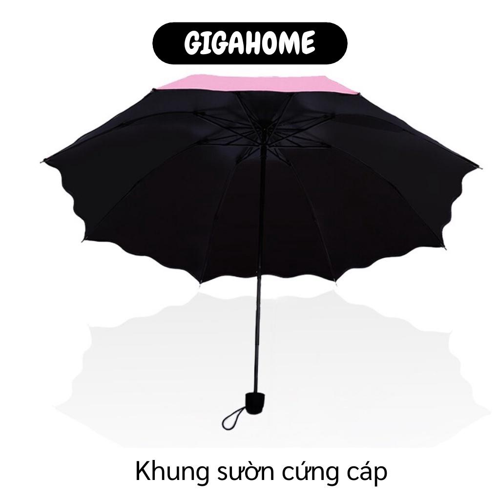 Ô Dù Đi Mưa Gấp Gọn GIGAHOME Nổi Hoa Văn Khi Dính Nước Độc Đáo 2783