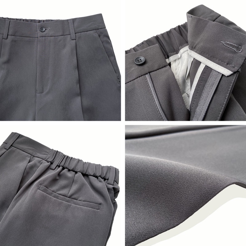 Quần Tây Nam Dài Ống Rộng Màu Trơn Thời Trang Hàn Quốc Size S-4XL Quần tây nam phong cách Hàn sang trọng