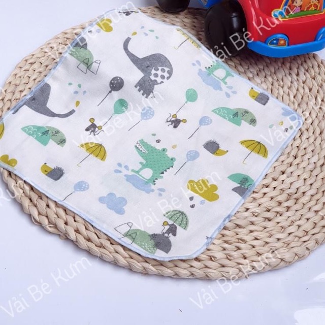 Combo 5c khăn sữa sợi tre 4 lớp cao cấp siêu đẹp cho bé