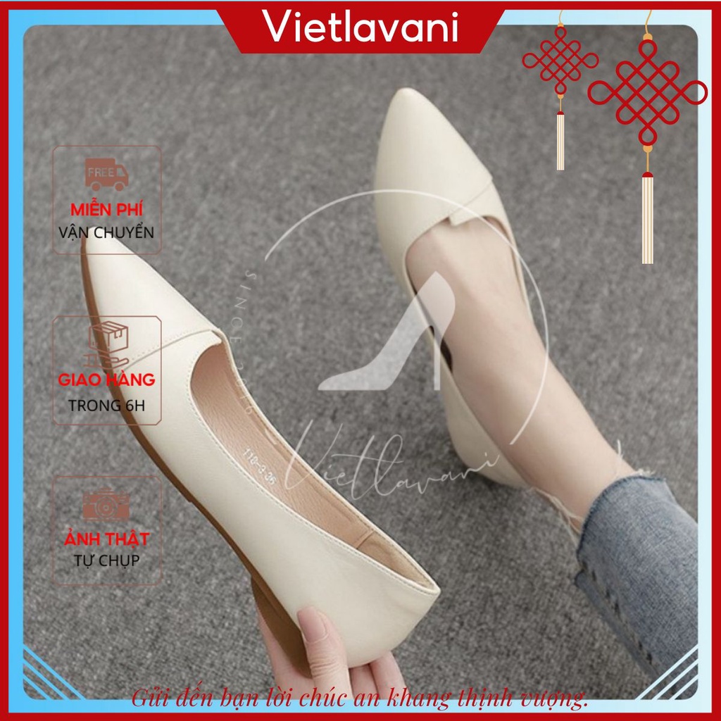 Giày bệt nữ da mềm đẹp tinh tế  big size XKB2 có 2 màu kem và đen, size to, ngoại cỡ