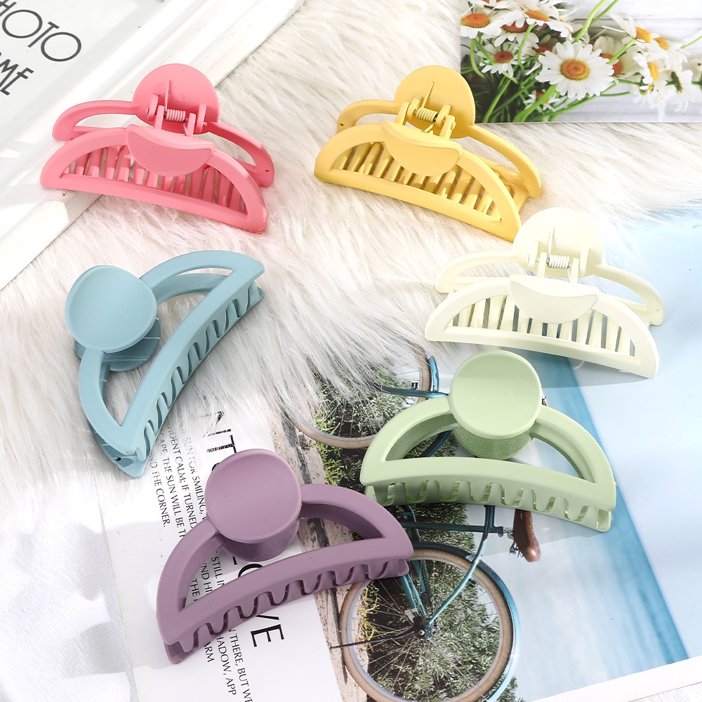 Kẹp Tóc Haimeikang Bằng Nhựa Resin Mặt Nhám Đơn Giản Cỡ Nhỏ Thời Trang Mùa Hè Kiểu Hàn Quốc
