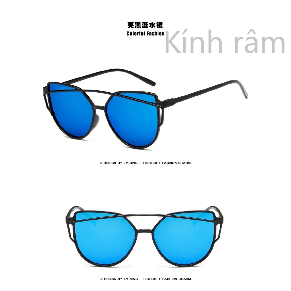 Kính mát thời trang kiểu dáng mắt mèo độc đáo phong cách Vintage cá tính