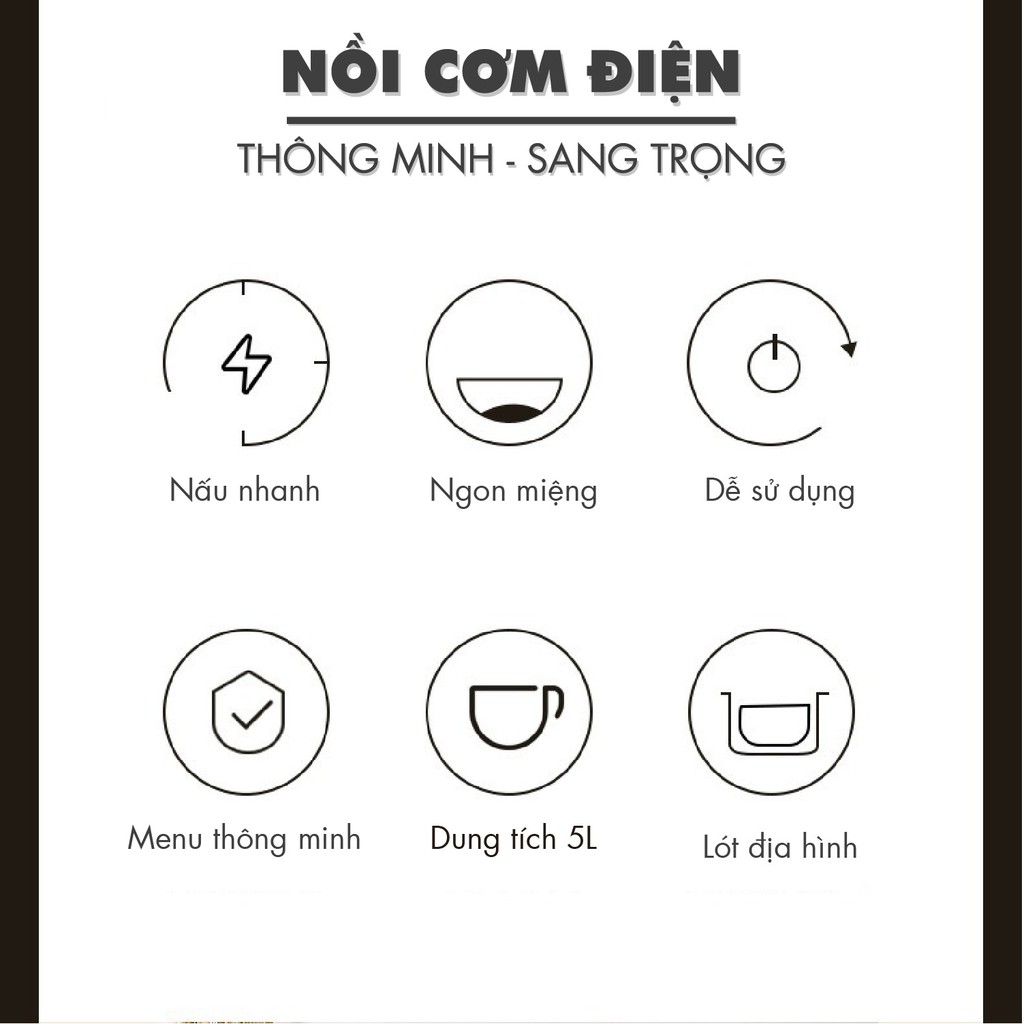 [ SHOP UY TÍN]  NỒI CƠM ĐIỆN TỬ 5L