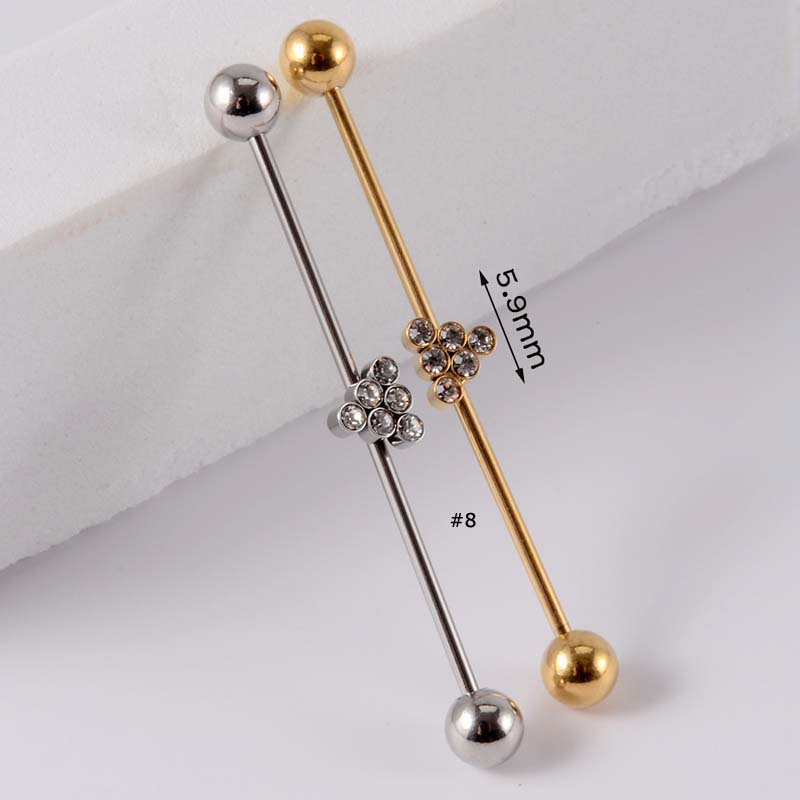 1 Khuyên xỏ sụn tai kích cỡ 1.2mm (16G) với nhiều kiểu dáng thời trang tùy chọn
