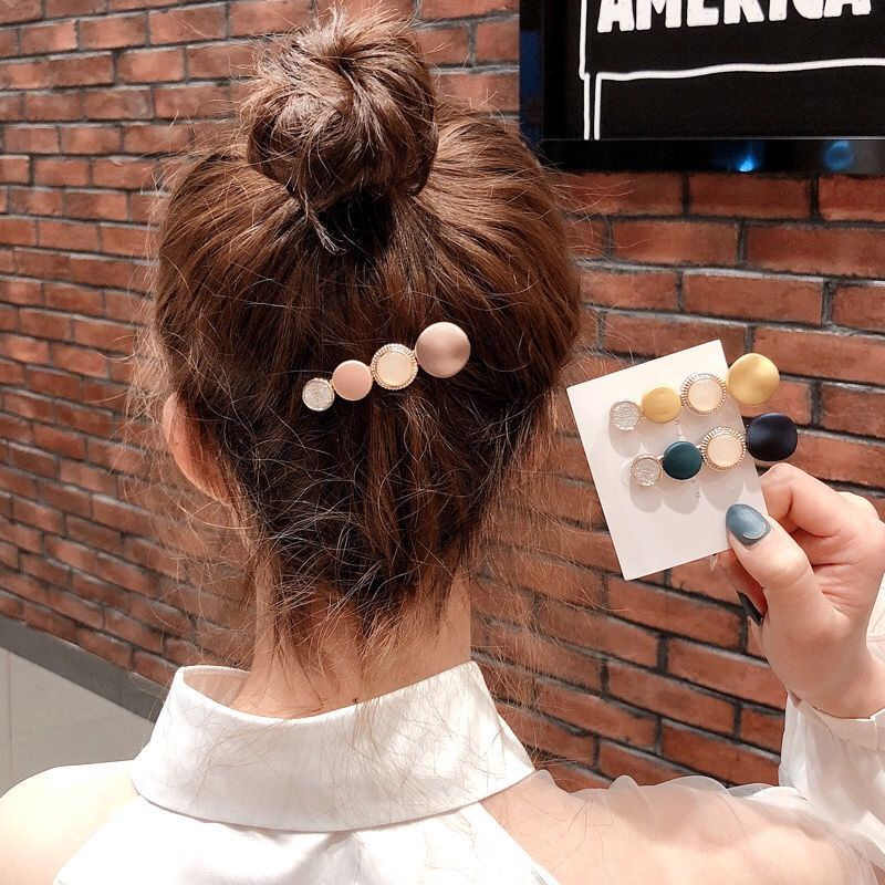 Kẹp Tóc Đính Đá Và Ngọc Trai Nhân Tạo Thời Trang Phong Cách Hàn Quốc Cho Nữ