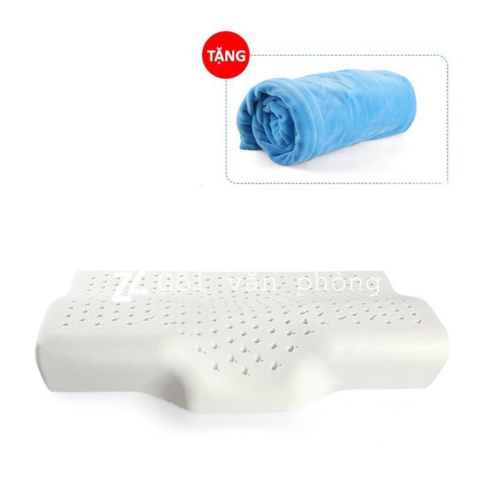 BẢO HÀNH 10 NĂM - Gối Ngủ Cao Su Thiên Nhiên Hàng Cao Cấp, Siêu Êm Ái, Giúp Ngủ Ngon LDH04, Tặng kèm vỏ thay thế