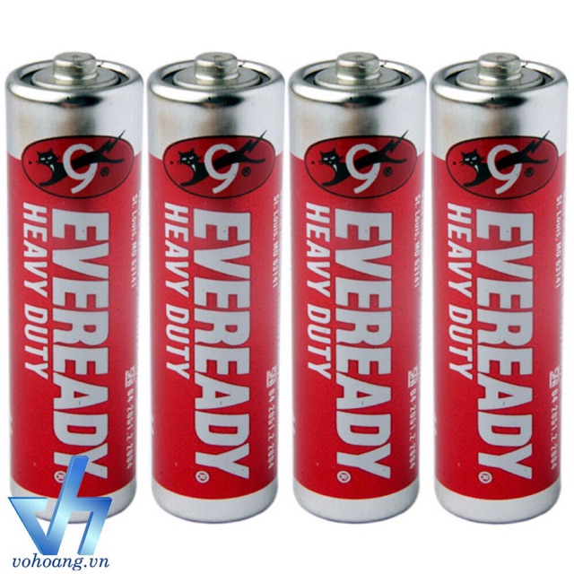 Bộ 4 pin AA va AAA Eveready Heavy  Duty (Đỏ)