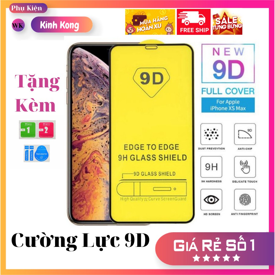 Kính cường lực cho iphone 9D,10D full màn, siêu mỏng ,ip 6plus/7plus/8plusxs max/11/11 pro/11promax