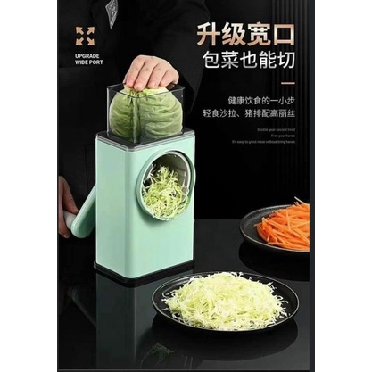 Máy Thái Lát Rau Củ - Thái Lát Bào Cắt Củ Quả Đa Năng Kèm 6 Lưỡi Dao Cắt