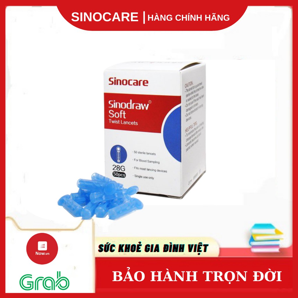 Hộp 50 kim chích máu dùng cho máy đo đường huyết các dòng máy