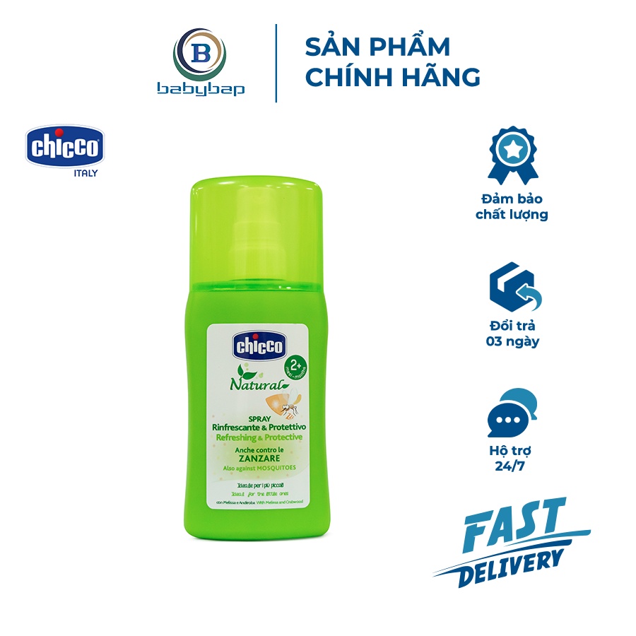 Xịt Đa Năng Xua Muỗi Chicco 100ml Tác Dụng Chống Muỗi Cực Kỳ Hiệu Quả