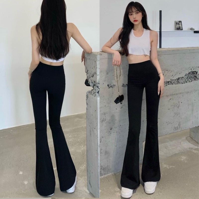 QUẦN LEGGING CẠP CAO ỐNG LOE DÁNG DÀI NỮ // Thiên Yết