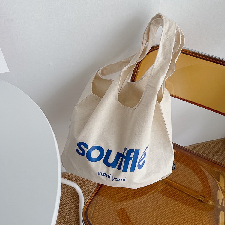 Túi Xách Canvas Cỡ Lớn In Chữ Phong Cách Bắc Âu Thời Trang Mùa Hè