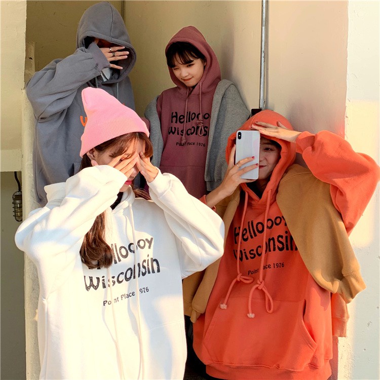 Áo hoodie áo nỉ Helloooy phong cách Hàn Quốc