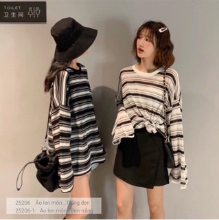 ⚡SHOP UY TÍN⚡️-ÁO LEN KẺ NGANG BASIC CỰC HOT
