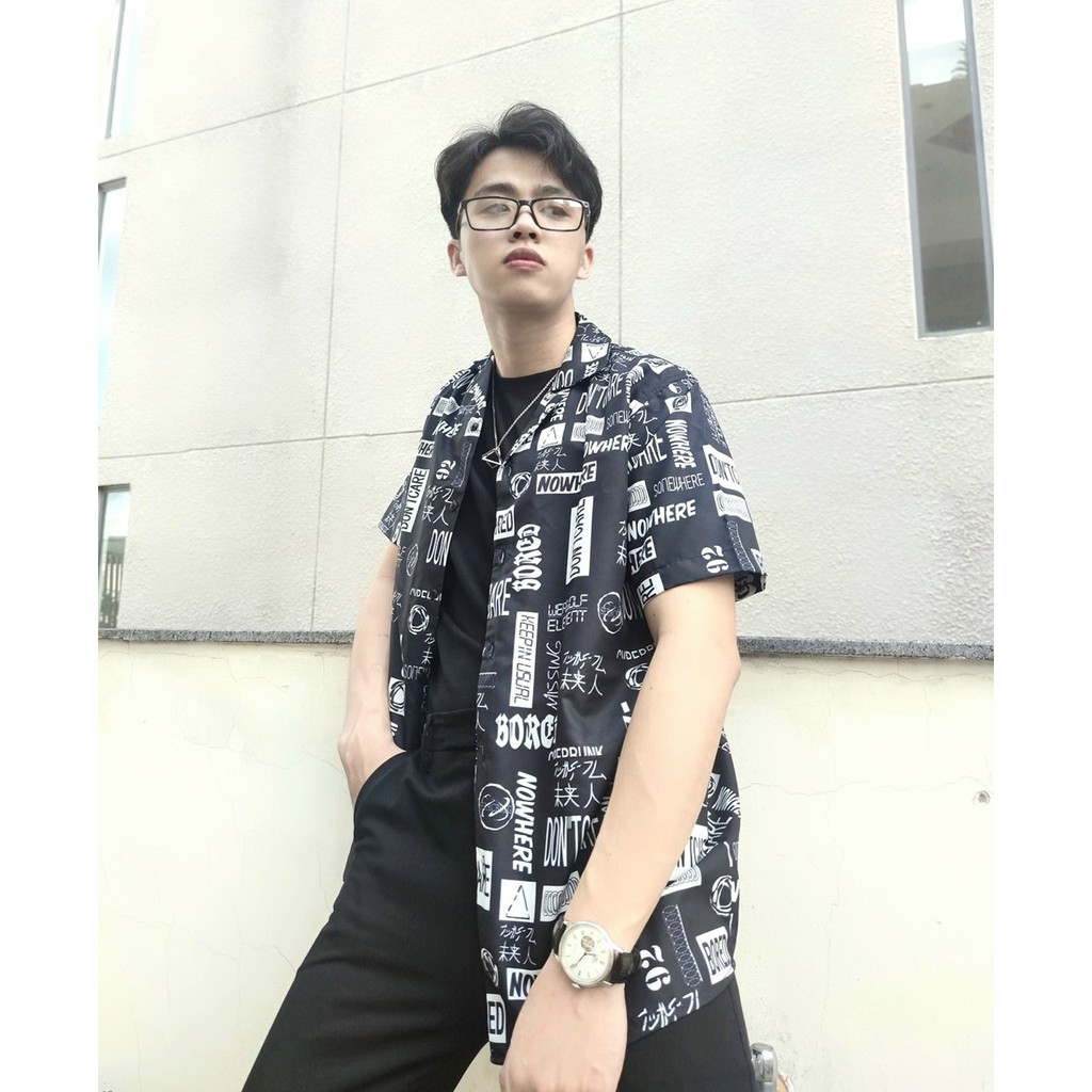 Áo sơ mi nam ngắn tay cổ vest | BigBuy360 - bigbuy360.vn