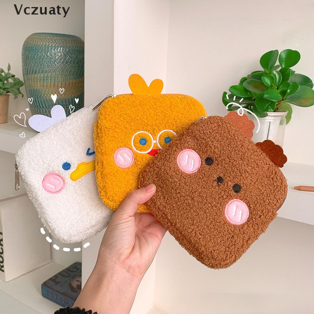 Túi Đựng Tiền Xu Son Môi Chìa Khóa Bằng Vải Bông Nhỏ Gọn Dễ Thương Phong Cách Hàn Quốc Cho Nữ