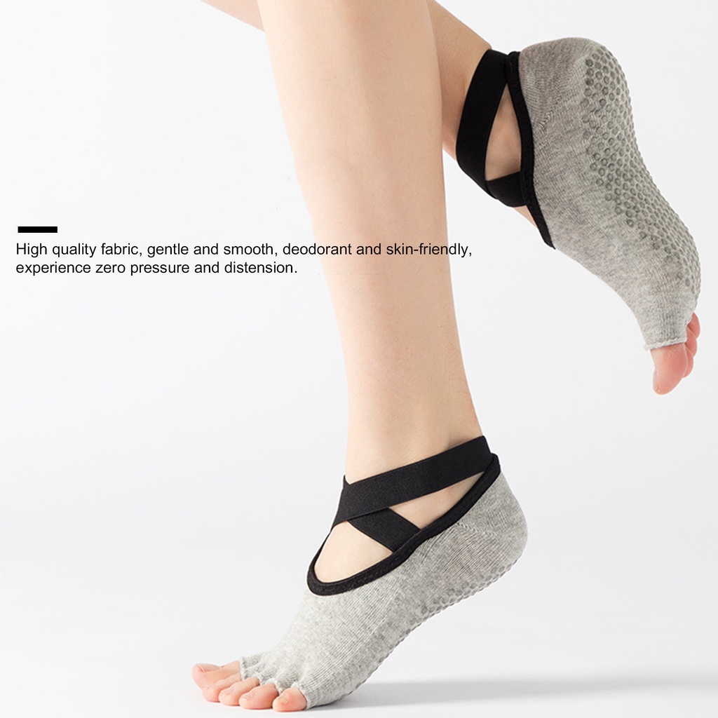 Tất Hở Ngón Tập Múa Ba Lê Thoáng Khí Chống Trượt Cho Nữ
