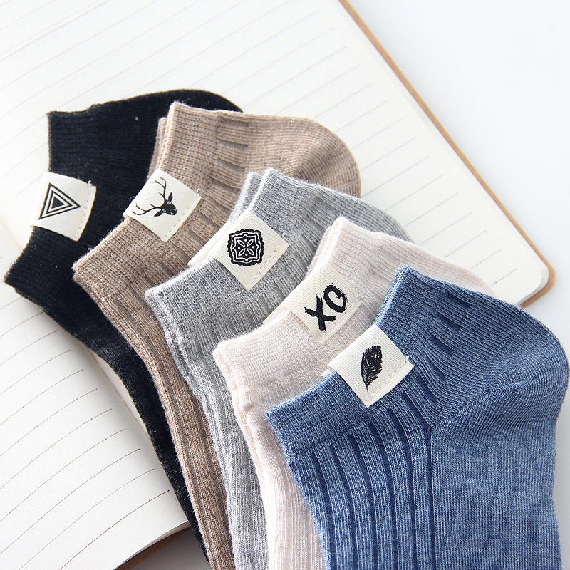 Vớ WAFNHA D489 vải cotton mỏng màu trơn cho nam