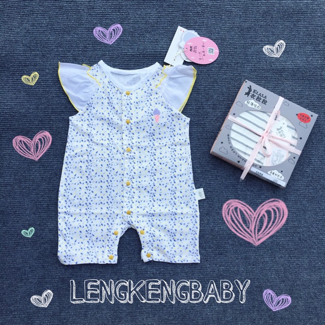 Body bé gái Elala cộc tay