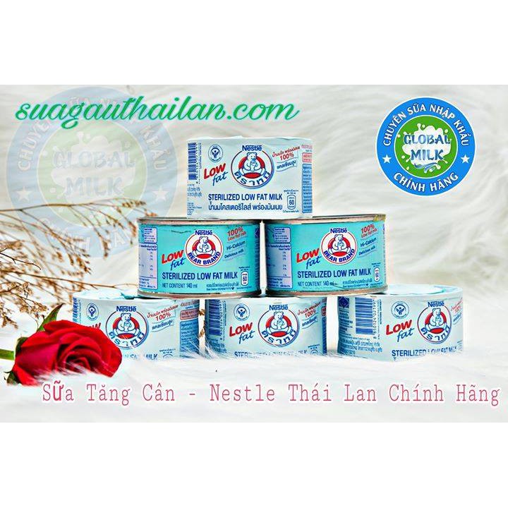 [COMBO 6 LỐC] Sữa Gấu Tăng Cân Low Fat 140ml