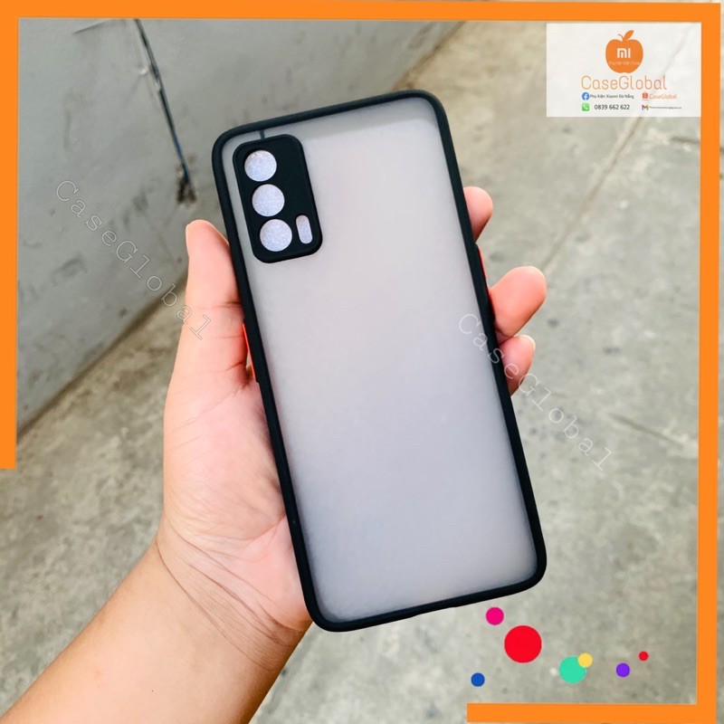 Oppo Realme V15 V11 Find x3 - Ốp lưng chống sốc bảo vệ Camera viền màu su non mặt lưng nhám. Dành cho RealmeV15