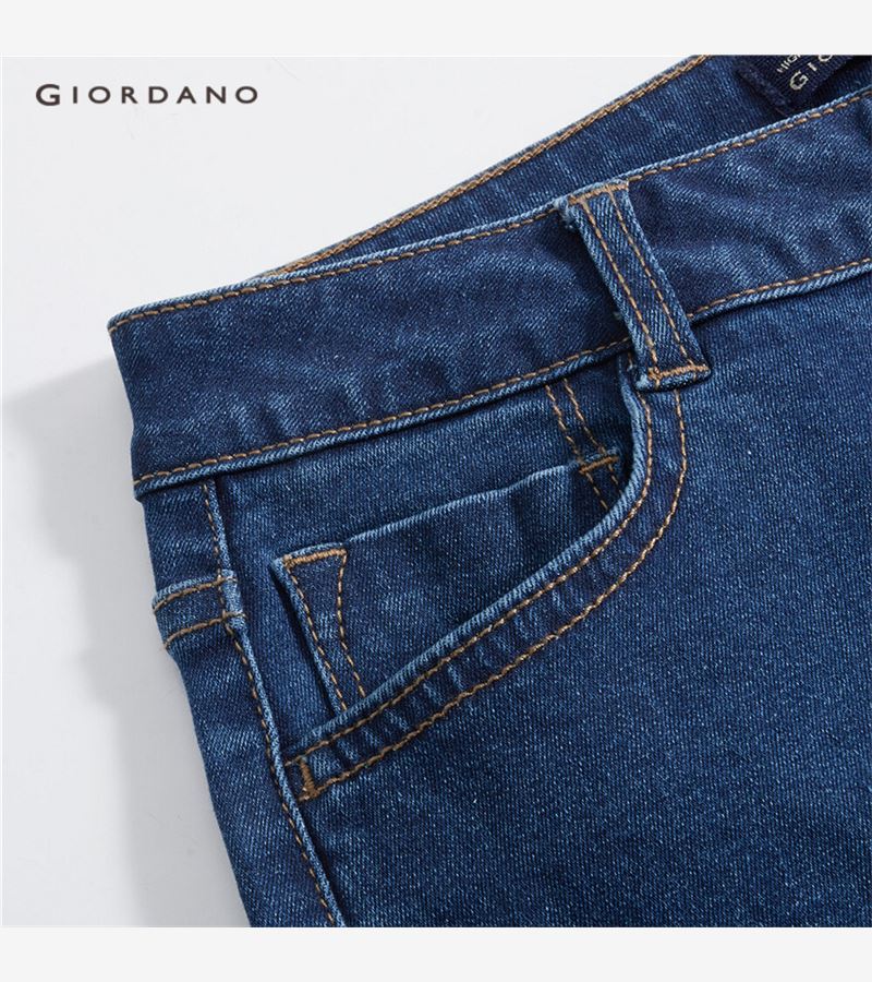 Quần Jeans GIORDANO 05420336 Dáng Ôm Lưng Cao Dài Đến Mắt Cá Thời Trang Nữ