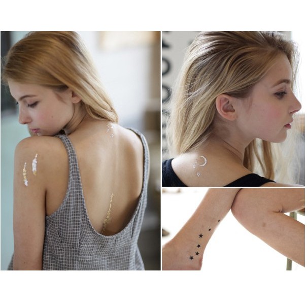 Hình xăm không thấm nước trang trí phong cách Châu Âu&amp; Mỹ ins Lyanwn