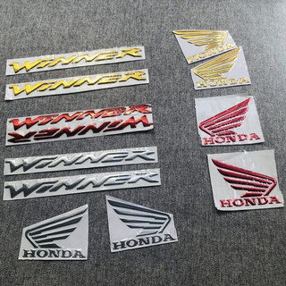 [Neww Sale] Bộ Tem Logo Chữ Nổi Dùng Trang Trí Xe Máy Logo Winner Kèm Logo Cánh Chim(Cánh Én)