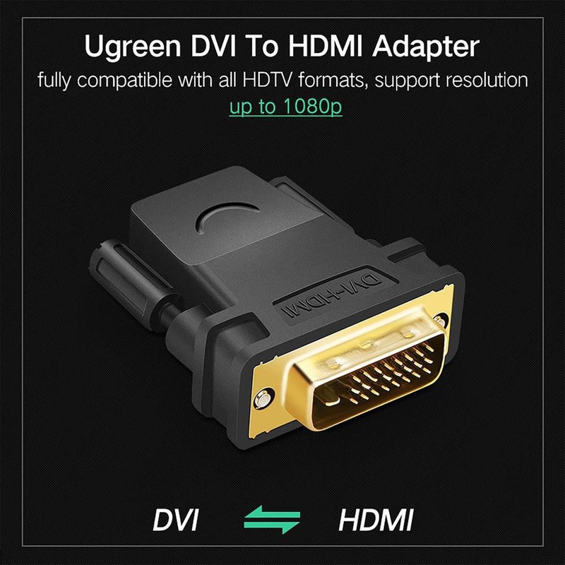 Đầu chuyển đổi DVI 24+1 male sang HDMI female - UGREEN 20124 -