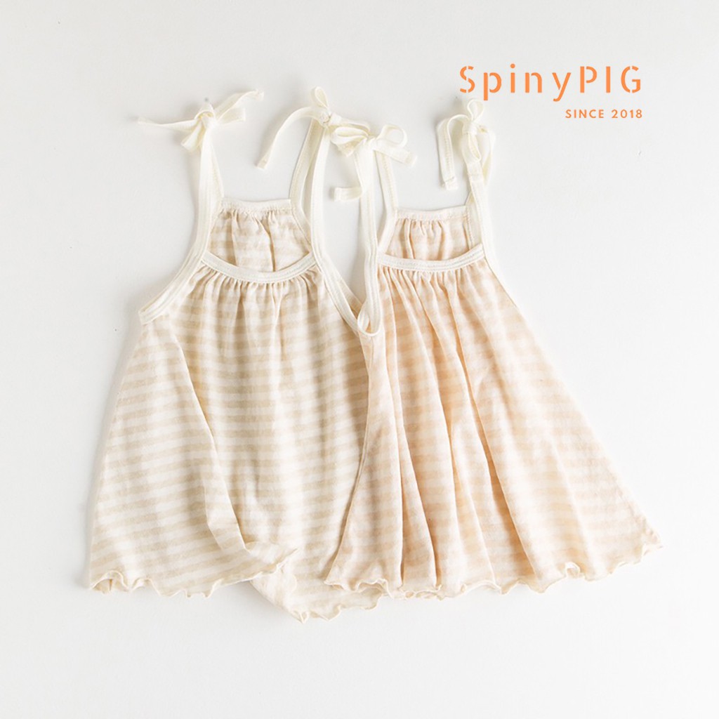 Váy 2 dây cho bé gái 0-4 tuổi ORGANIC 100% SỢI BÔNG COTTON HỮU CƠ TỰ NHIÊN cực kỳ mát