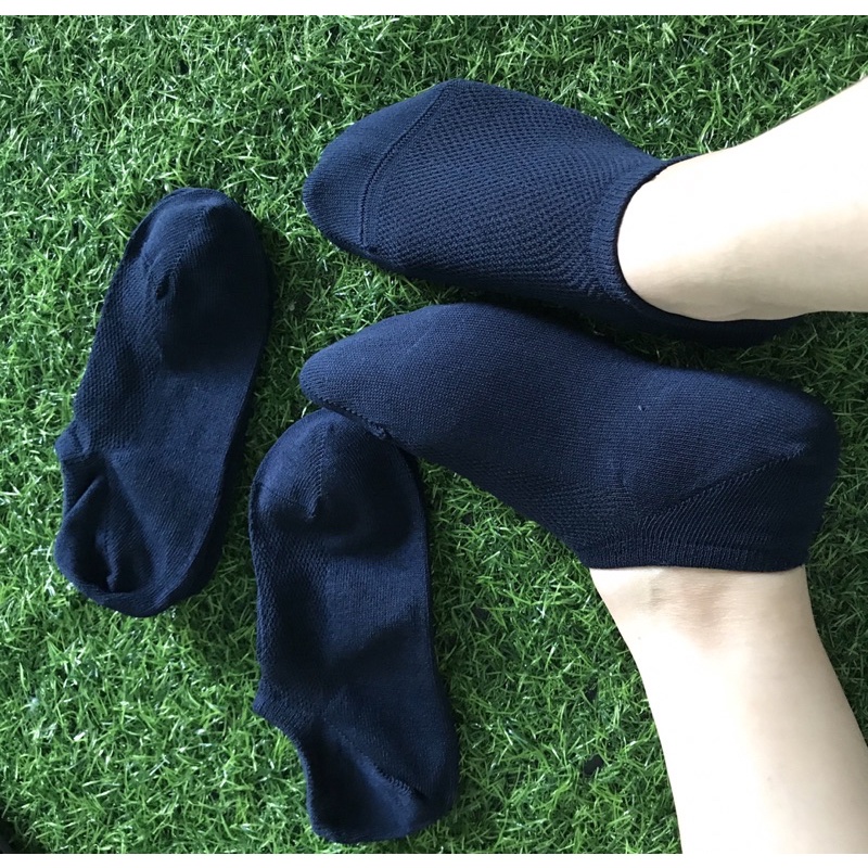 Tất vớ cổ ngắn nam 100% cotton Uni.qlo thông hơi thoáng mát ôm chân hạn chế xù lông big size 42-46 Sukishop