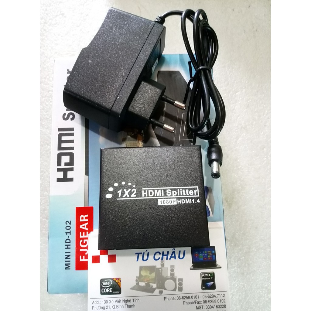 Bộ chia HDMI Splitter 1 HDMI In ra 2 HDMI Out Màn hình_ Mini HD - 102