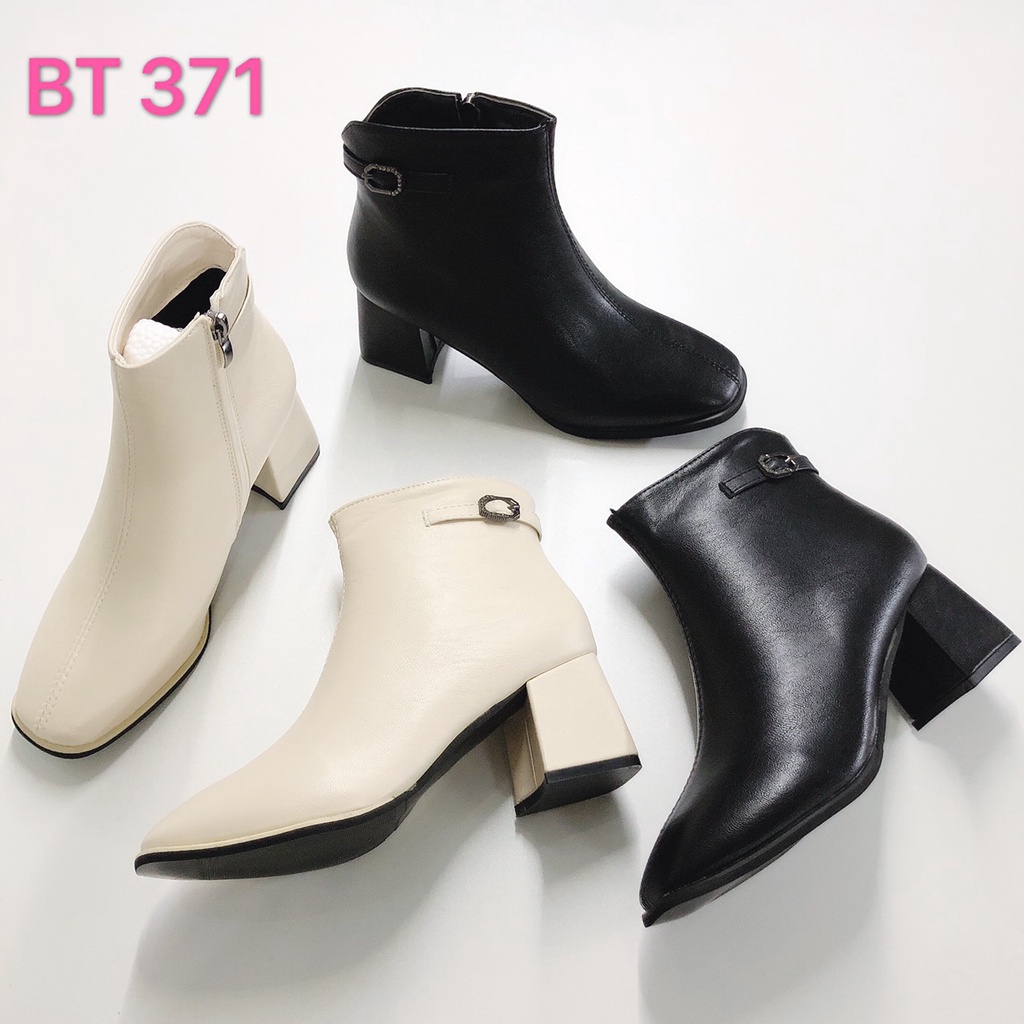 Boots cổ ngắn cao cấp phong cách thời trang công sở 5cm - BT371