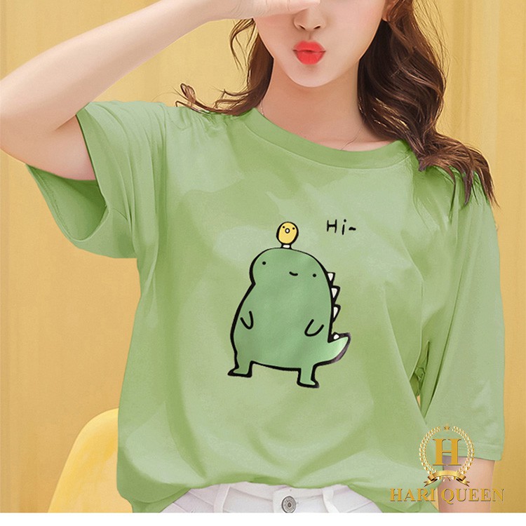 FREE SHIP ĐƠN TỪ 50K Áo phông Hi khủng long nhiều màu HARI0320 1