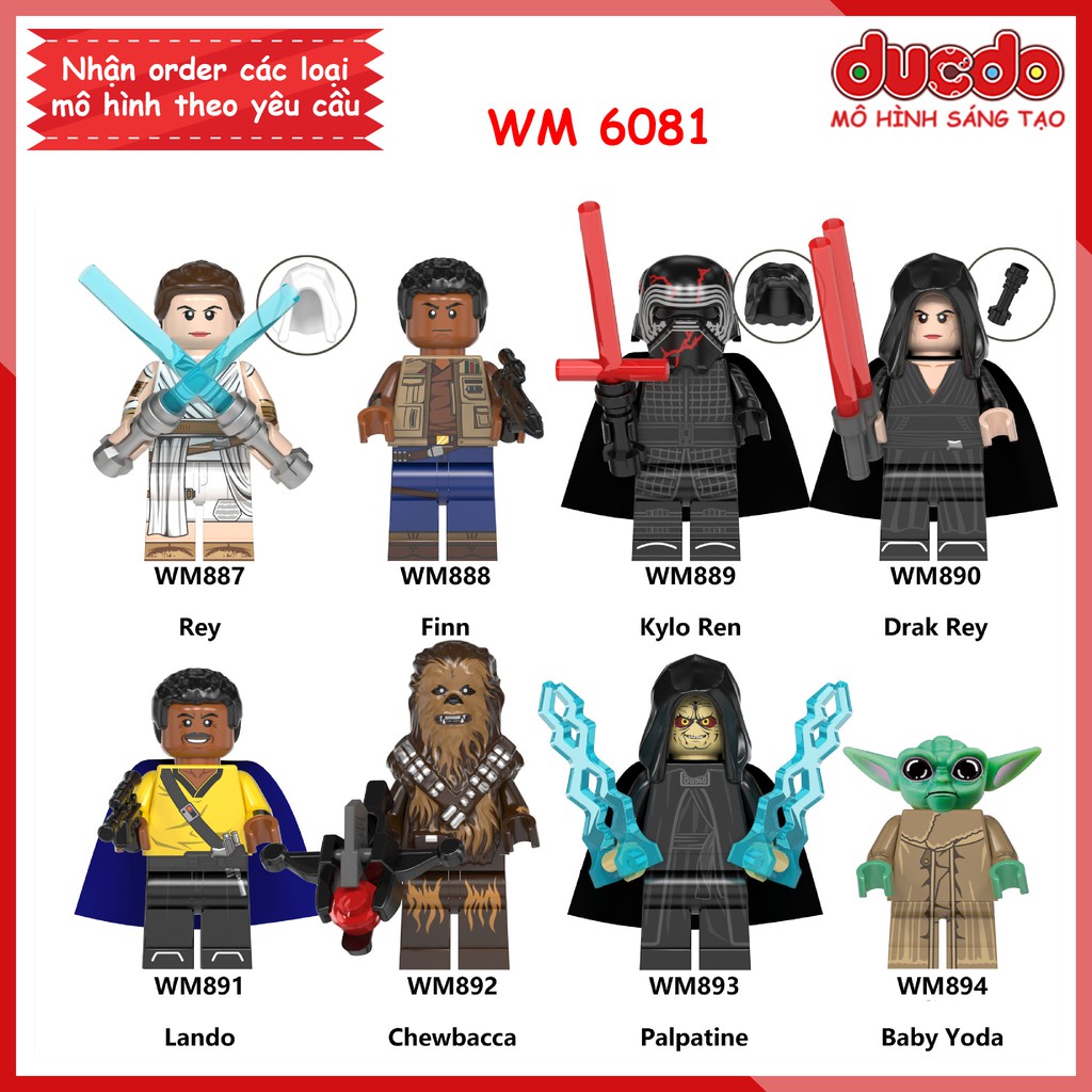 Minifigures các nhân vật trong Star Wars tuyệt đẹp - Đồ chơi Lắp ghép Xếp hình Mini Mô hình WM WM6081