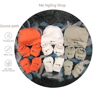 Set đồ cho bé sơ sinh (0-5m) Goosekids chất petit ⚡HÀNG THƯƠNG HỆU⚡ Bao tay sơ sinh, Bao chân sơ sinh, bao tay bao chân