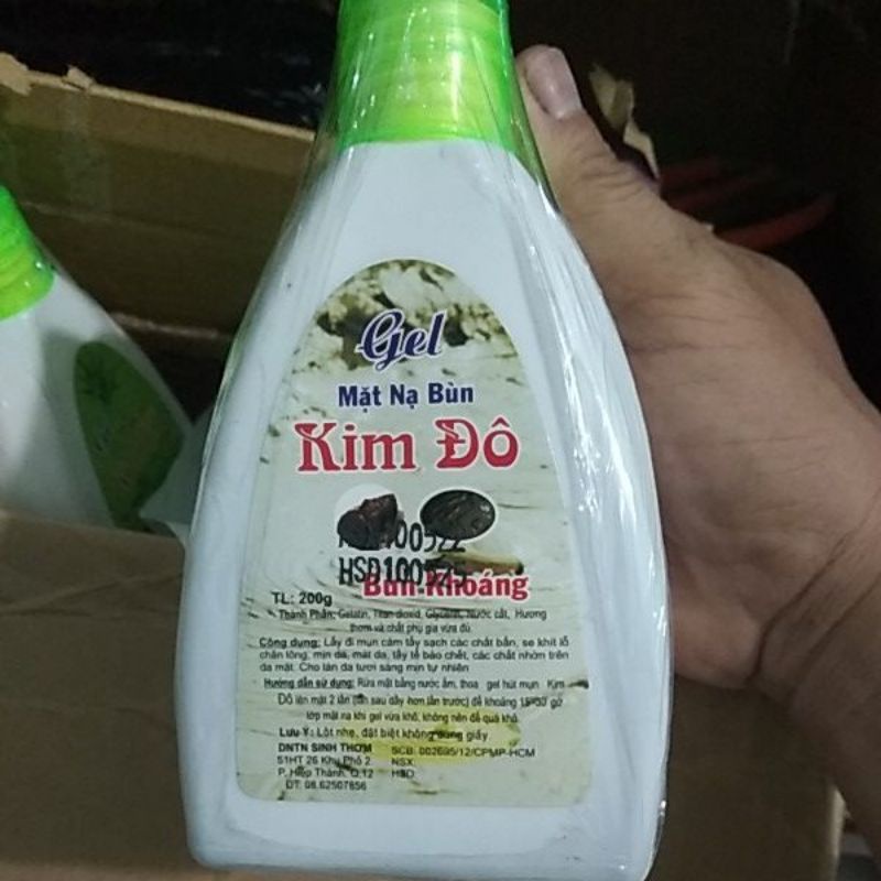 Gel lột mụn cám Kim Đô bùn khoáng 200gtẩy sạch bã nhờn lấy mụn cám mụn đầu đen se khít lỗ chân lông,dễ sử dụng