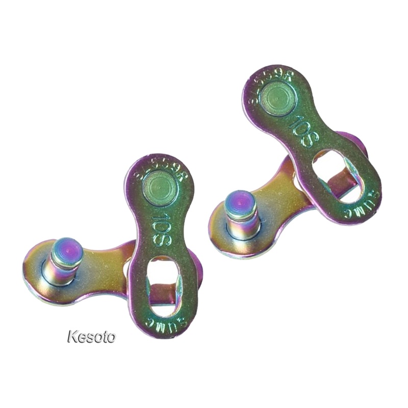 [KESOTO]2Pair 9/10/11/12Speed Bicycle Bike Master Chain Link Joint 9 Speed Colorful