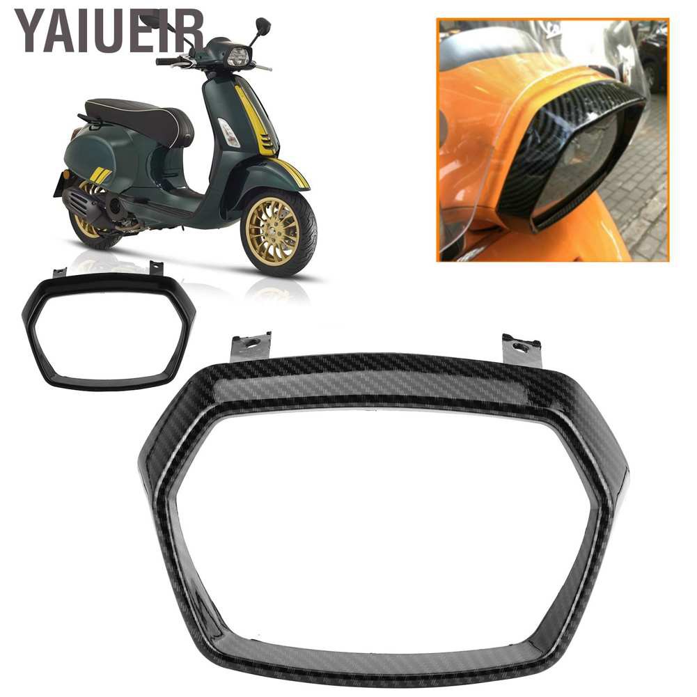 Yaiueir ABS Headlight Guard Cover Bezel Protection Fit for VESPA Sprint 125/150 2017-2020