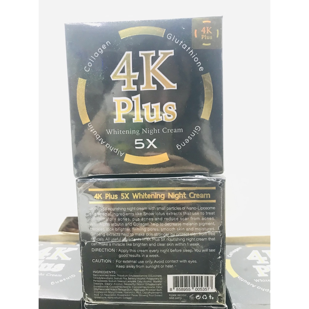 CHÍNH HÃNG - Mẫu mới - Kem 4K Plus Thái Lan (dưỡng trắng sáng), Kem 4K Berry Plus 5X (Khử Nám ,Tàn Nhang)