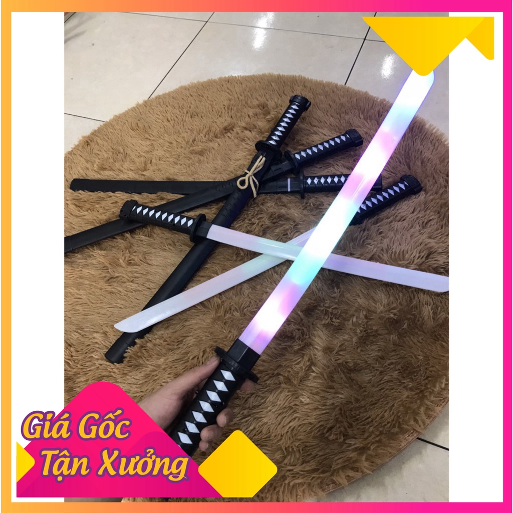 [MÀU NGẪU NHIÊN] kiêm phát sáng katana giá rẻ- đồ giải trí kiếm katana nhựa có đèn và tiếng động có khuyến mại pin