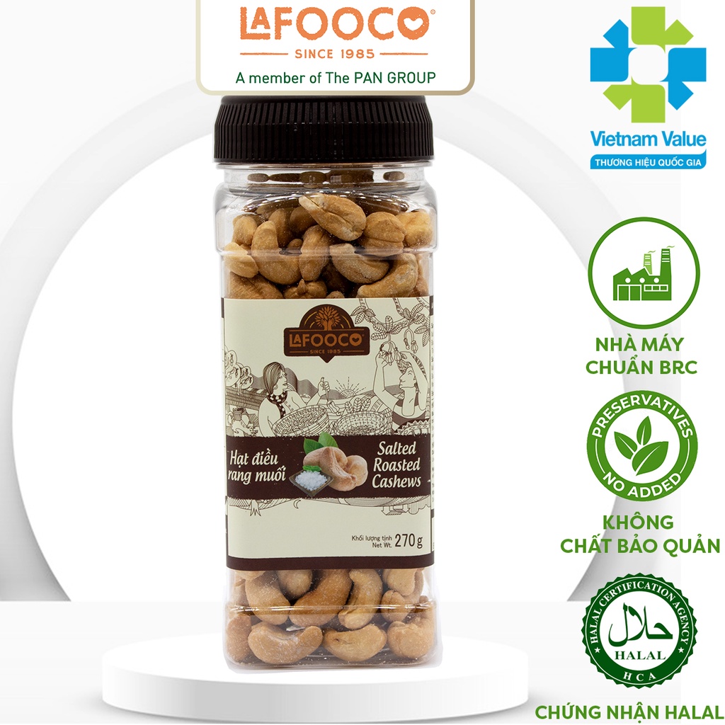 Hạt Điều Rang Muối 270g LAFOOCO salted roasted cashew nuts