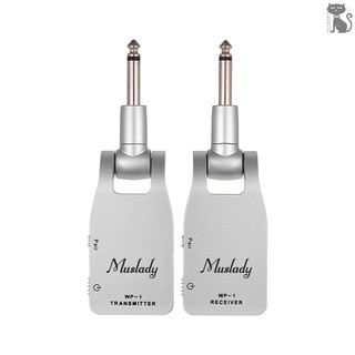 COD☆ Muslady 2.4G Wireless Guitar System Transmitter & Receiver Built-in Rechargeable Lithium Battery