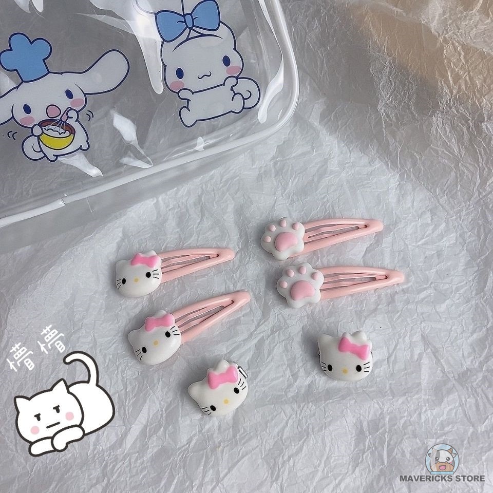 Kẹp tóc hình Hello Kitty dễ thương phong cách Hàn Quốc