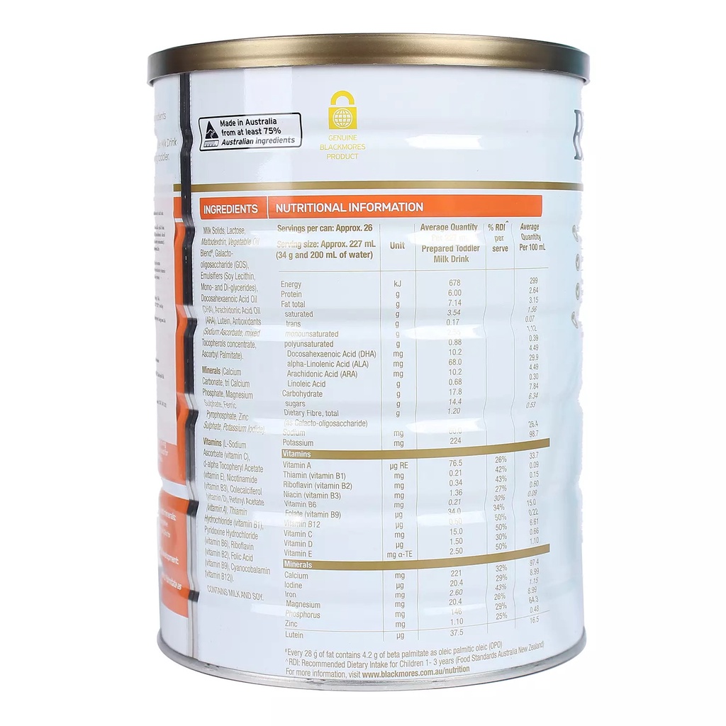 Sữa Công Thức Blackmore Úc Số 1, 2, 3 Mẫu Mới 900g Chính Hãng | Minizon Kids