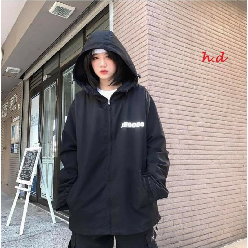 Áo khoác gió Rego phản quang hàng chất gió 1 lớp có hình in phản quang freesize 55kg | BigBuy360 - bigbuy360.vn