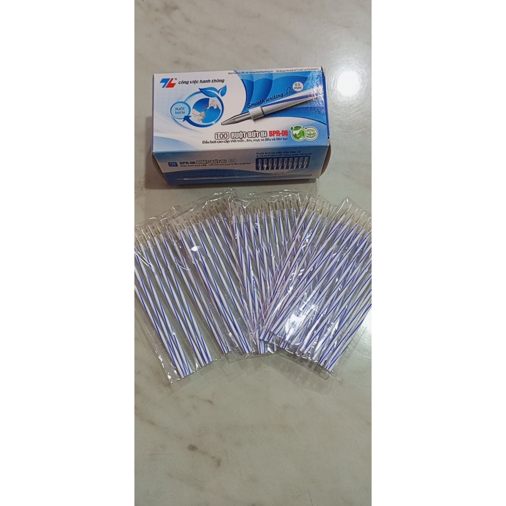 Ruột bút bi Thiên Long BPR-06 kẻ sọc ngòi 0.5mm - Viết trơn, êm, mực ra đều và liên tục - 1 cái