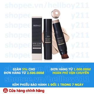 Kem nền kết hợp cọ trang điểm V10 Glow B.B Stick Skinaz