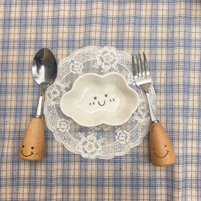 Đĩa Đựng Nước Chấm/Gia Vị Bằng Sứ Cỡ Nhỏ Kiểu Nhật Bản Dễ Thương Sáng Tạo